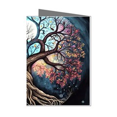 Tree Colourful Mini Greeting Cards (pkg Of 8)