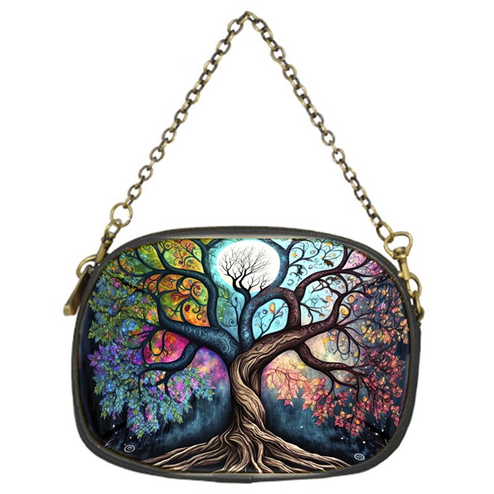 Tree Colourful Chain Purse (One Side)