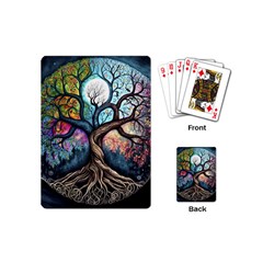 Tree Colourful Playing Cards Single Design (mini)