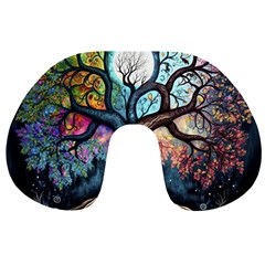 Tree Colourful Travel Neck Pillow by Ndabl3x