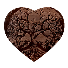 Tree Colourful Heart Wood Jewelry Box