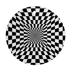 Optical Illusion Chessboard Tunnel Ornament (round) by Ndabl3x