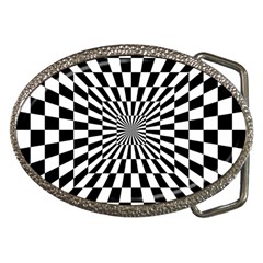 Optical Illusion Chessboard Tunnel Belt Buckles by Ndabl3x