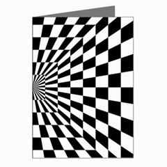 Optical Illusion Chessboard Tunnel Greeting Cards (pkg Of 8)