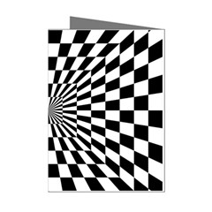 Optical Illusion Chessboard Tunnel Mini Greeting Cards (pkg Of 8)