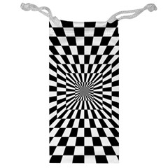 Optical Illusion Chessboard Tunnel Jewelry Bag by Ndabl3x