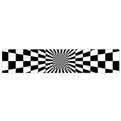 Optical Illusion Chessboard Tunnel Small Premium Plush Fleece Scarf