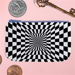 Optical Illusion Chessboard Tunnel Large Coin Purse Front