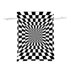 Optical Illusion Chessboard Tunnel Lightweight Drawstring Pouch (l) by Ndabl3x