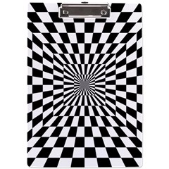 Optical Illusion Chessboard Tunnel A4 Acrylic Clipboard by Ndabl3x