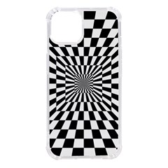 Optical Illusion Chessboard Tunnel Iphone 14 Tpu Uv Print Case