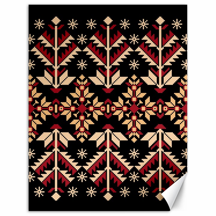 Vector Illustration Of Ukrainian Folk Seamless Pattern Ethnic Ornament Border Element Traditional Canvas 18  x 24 