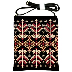 Vector Illustration Of Ukrainian Folk Seamless Pattern Ethnic Ornament Border Element Traditional Shoulder Sling Bag by Bedest