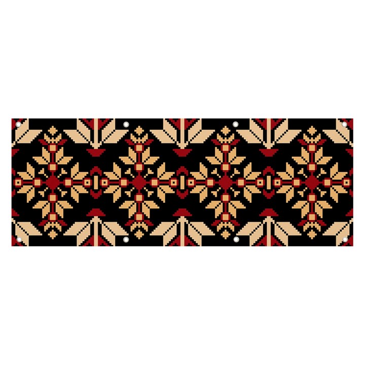 Vector Illustration Of Ukrainian Folk Seamless Pattern Ethnic Ornament Border Element Traditional Banner and Sign 8  x 3 