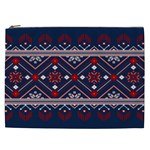 Ukrainian Folk Seamless Pattern Ornament Art Cosmetic Bag (XXL) Front