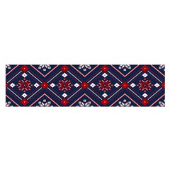 Ukrainian Folk Seamless Pattern Ornament Art Oblong Satin Scarf (16  X 60 ) by Bedest