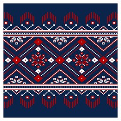 Ukrainian Folk Seamless Pattern Ornament Art Lightweight Scarf  by Bedest