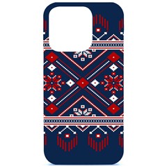 Ukrainian Folk Seamless Pattern Ornament Art Iphone 15 Pro Black Uv Print Pc Hardshell Case by Bedest