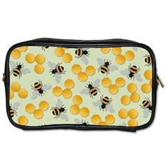 Bees Pattern Honey Bee Bug Honeycomb Honey Beehive Toiletries Bag (two Sides) by Bedest