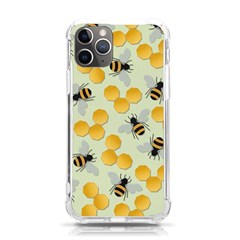 Bees Pattern Honey Bee Bug Honeycomb Honey Beehive Iphone 11 Pro 5 8 Inch Tpu Uv Print Case by Bedest