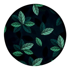 Foliage Round Glass Fridge Magnet (4 Pack) by HermanTelo