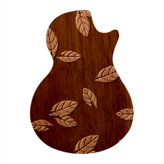 Foliage Guitar Shape Wood Guitar Pick Holder Case And Picks Set