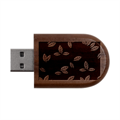 Foliage Wood Oval Usb Flash Drive