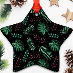 Tropical Leaves Pattern Ornament (star)