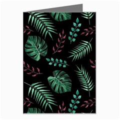 Tropical Leaves Pattern Greeting Card by Hannah976