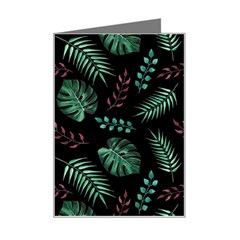 Tropical Leaves Pattern Mini Greeting Card by Hannah976