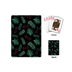 Tropical Leaves Pattern Playing Cards Single Design (mini)