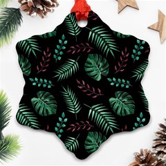 Tropical Leaves Pattern Ornament (snowflake)