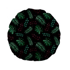 Tropical Leaves Pattern Standard 15  Premium Flano Round Cushions by Hannah976