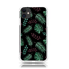 Tropical Leaves Pattern Iphone 11 Tpu Uv Print Case by Hannah976