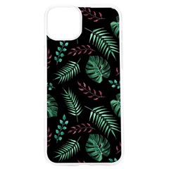 Tropical Leaves Pattern Iphone 15 Pro Tpu Uv Print Case by Hannah976