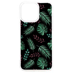 Tropical Leaves Pattern Iphone 15 Pro Max Tpu Uv Print Case