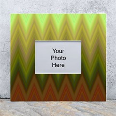 Zig Zag Chevron Classic Pattern White Wall Photo Frame 5  X 7  by Apen