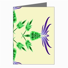 Thistle Flower Purple Thorny Flora Greeting Cards (pkg Of 8) by Bajindul