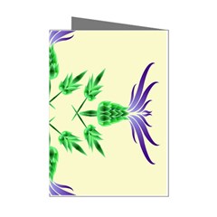 Thistle Flower Purple Thorny Flora Mini Greeting Cards (pkg Of 8) by Bajindul