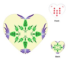 Thistle Flower Purple Thorny Flora Playing Cards Single Design (heart)