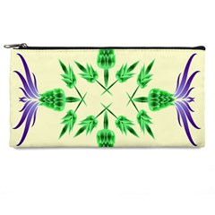 Thistle Flower Purple Thorny Flora Pencil Case by Bajindul