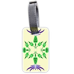 Thistle Flower Purple Thorny Flora Luggage Tag (two Sides) by Bajindul