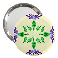 Thistle Flower Purple Thorny Flora 3  Handbag Mirrors by Bajindul