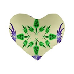 Thistle Flower Purple Thorny Flora Standard 16  Premium Heart Shape Cushions by Bajindul