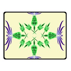 Thistle Flower Purple Thorny Flora Two Sides Fleece Blanket (Small)