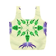 Thistle Flower Purple Thorny Flora Full Print Recycle Bag (m) by Bajindul