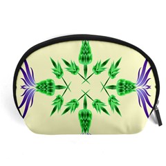 Thistle Flower Purple Thorny Flora Accessory Pouch (large) by Bajindul