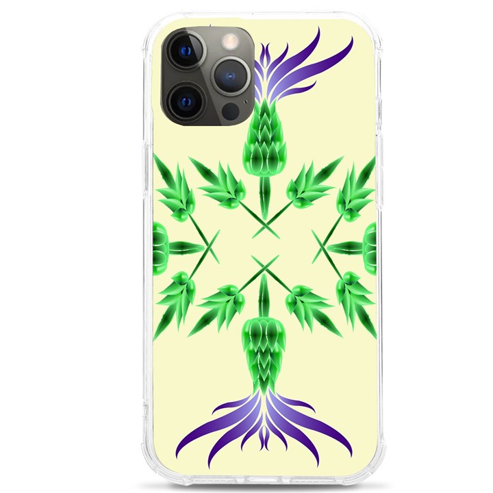 Thistle Flower Purple Thorny Flora iPhone 12 Pro max TPU UV Print Case