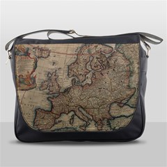 Old Vintage Classic Map Of Europe Messenger Bag by Paksenen