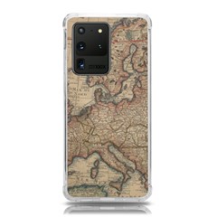 Old Vintage Classic Map Of Europe Samsung Galaxy S20 Ultra 6 9 Inch Tpu Uv Case by Paksenen